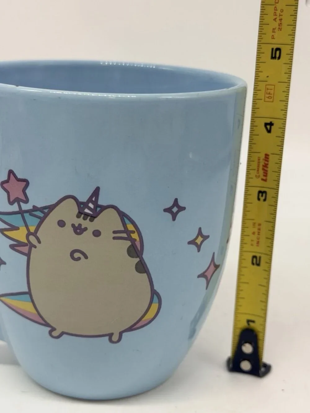 Pusheen The Cat Unicorn Pusheenicorn Light Blue Mug- 2023 Purple Crystal Star